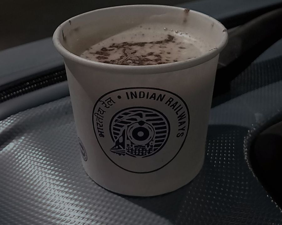 Filter coffee in a railway cup